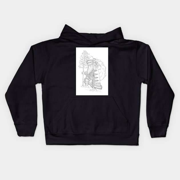 Yule Father Kids Hoodie by barda